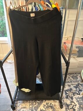 Wilfred Black Wide-Leg Track Pants